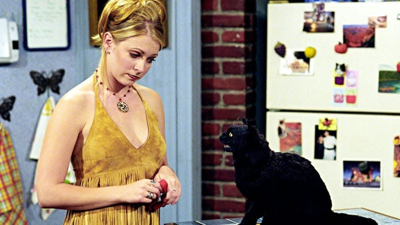 Melissa Joan Hart, left, revealed a photoshoot she did for Maxim magazine almost got her fired from "Sabrina the Teenage Witch."