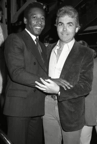 <p>Alan Davidson/Shutterstock</p> Pele and Bill Kenwright in 1981