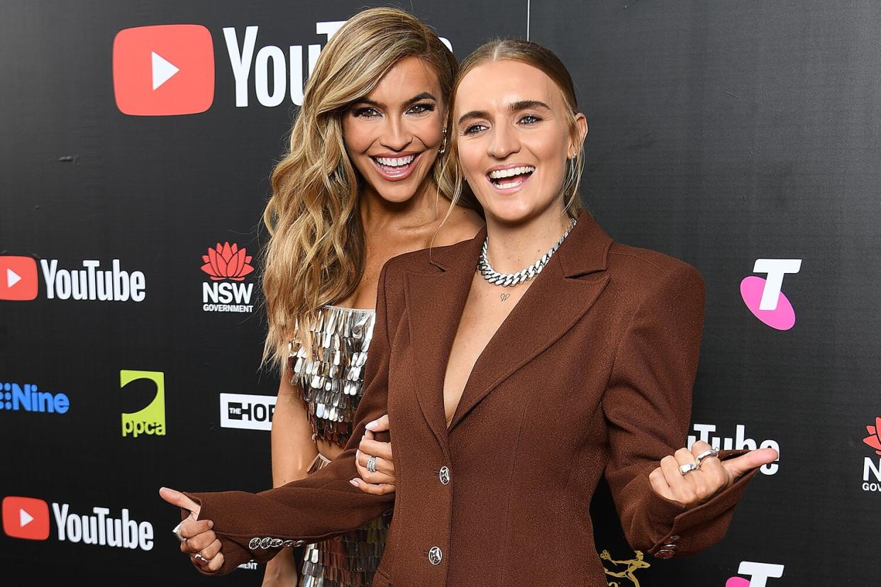 Chrishell Stause and G Flip attend the 2022 ARIA Awards at The Hordern Pavilion