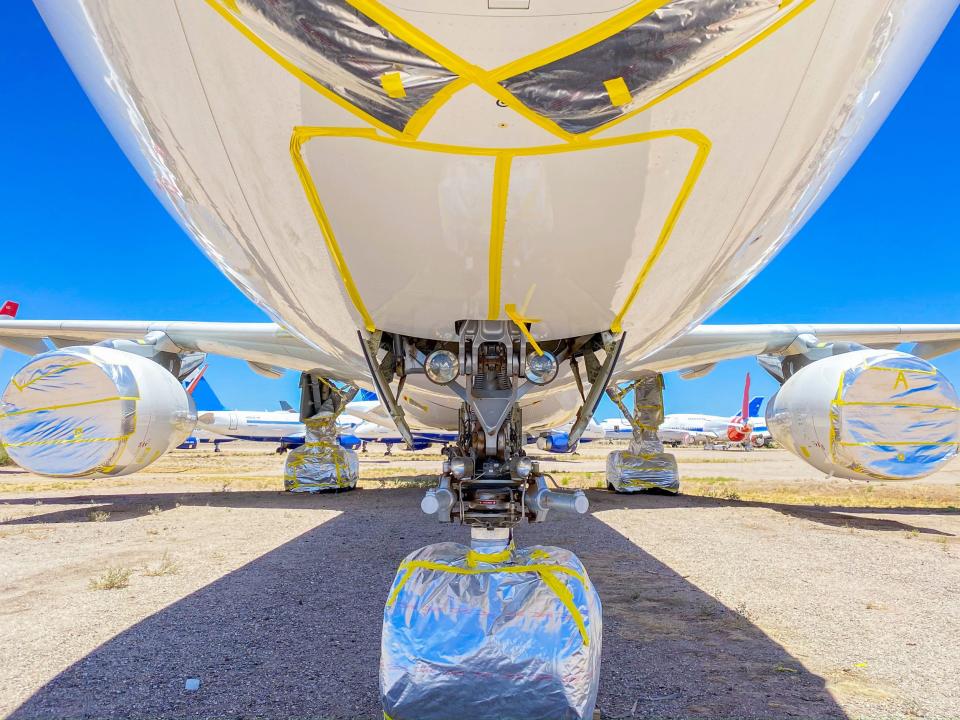 A stored aircraft in Pinal Airpark in Marana, Arizona - Pinal Airpark Tour 2021