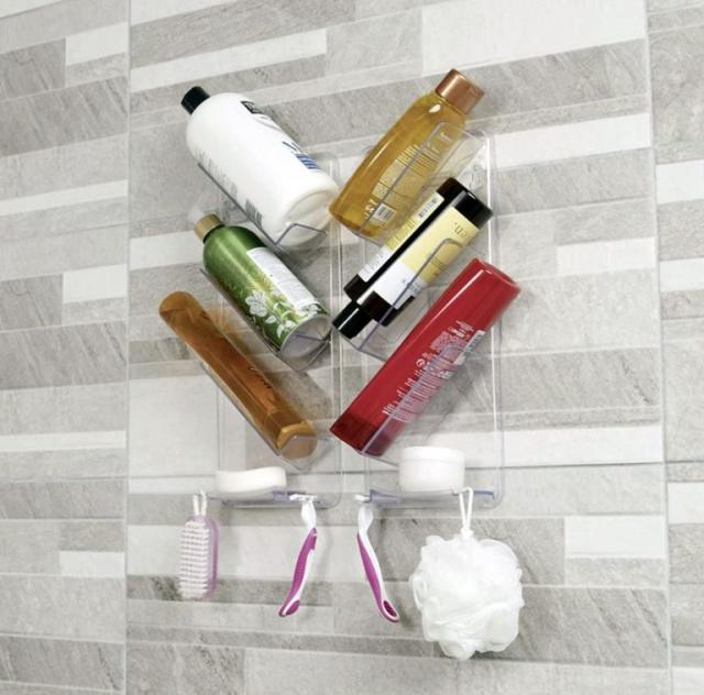 Las estanterías adhesivas que necesitas para multiplicar el espacio de la  ducha y sin hacer agujeros en el azulejo