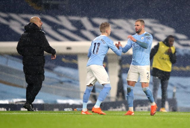 Kyle Walker is among the Manchester City team-mates Oleksandr Zinchenko is facing on Saturday