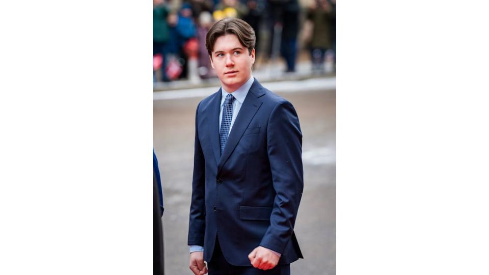 Crown Prince Christian of Denmark in a suit