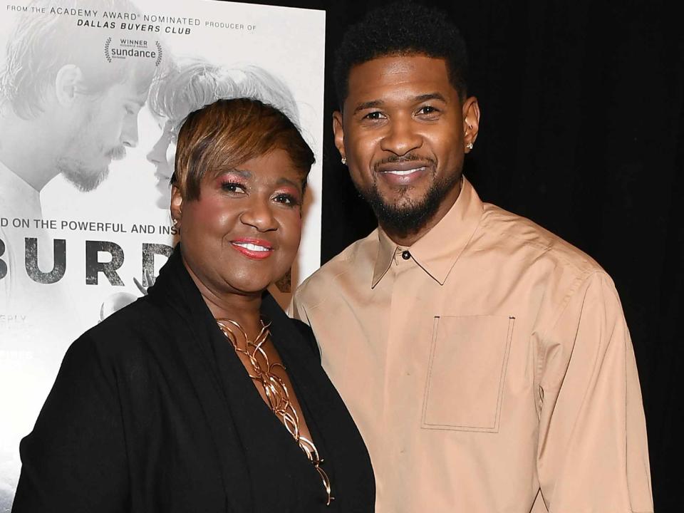 <p>Paras Griffin/Getty</p> Usher and Jonnetta Patton during "Burden" Atlanta red carpet screening in Atlanta, Georgia on March 02, 2020.