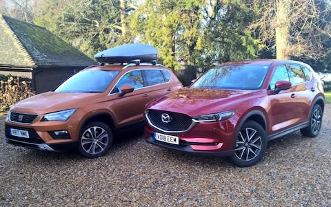 Seat ateca (left) and mazda CX-5