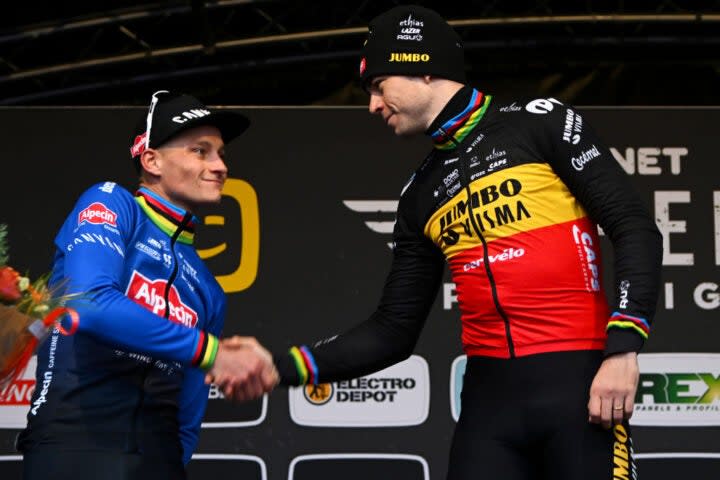 <span class="article__caption">Van der Poel vs Van Aert - a sporting rivaly for the ages.</span>