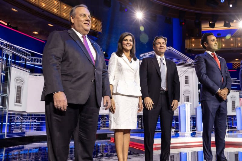 Former U.N. Ambassador Nikki Haley drew fire from fellow Republican presidential candidates Ron DeSantis and Vivek Ramaswamy at the fourth Republican debate in Alabama last week, leading former New Jersey Gov. Chris Christie to come to her defense. Photo by Cristobal Herrera-Ulashkevich/EPA-EFE