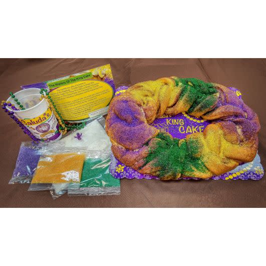 <p><a href="https://kingcakeshop.com/shop/traditional-old-school-no-icing-topping-mardi-gras-king-cake.html" rel="nofollow noopener" target="_blank" data-ylk="slk:Shop Now;elm:context_link;itc:0;sec:content-canvas" class="link ">Shop Now</a></p><p>Caluda's Traditional Old School (No Icing Topping) Mardi Gras King Cake</p><p>kingcakeshop.com</p><p>$22.95</p><span class="copyright">Caluda's King Cake</span>