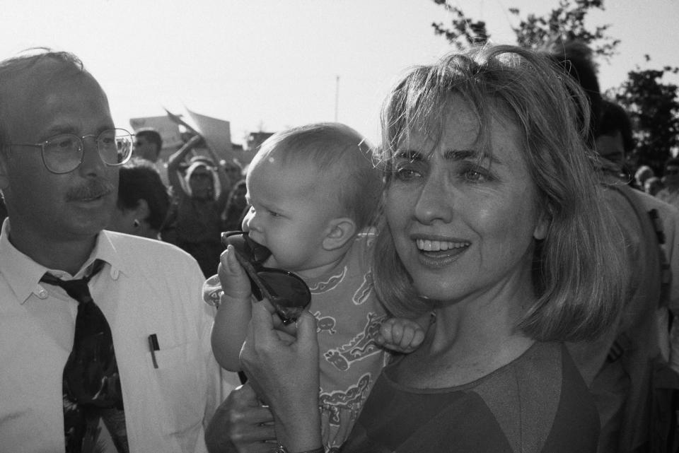 Campaigning at a rally in Athens, Texas. August 28, 1992.&nbsp;