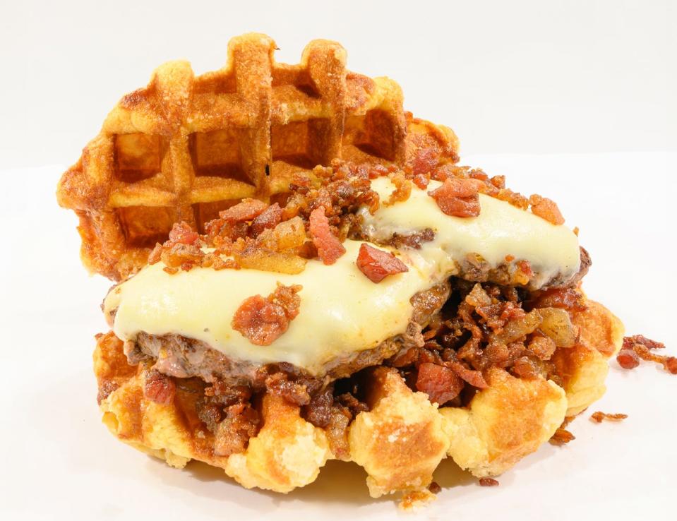 Bacon Waffle Cheeseburger will be served at the 2024 Florida State Fair in Tampa.