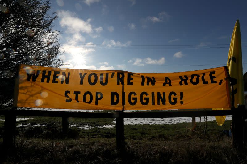 XR protest at Banks Group's open-cast coal mine in Bradley