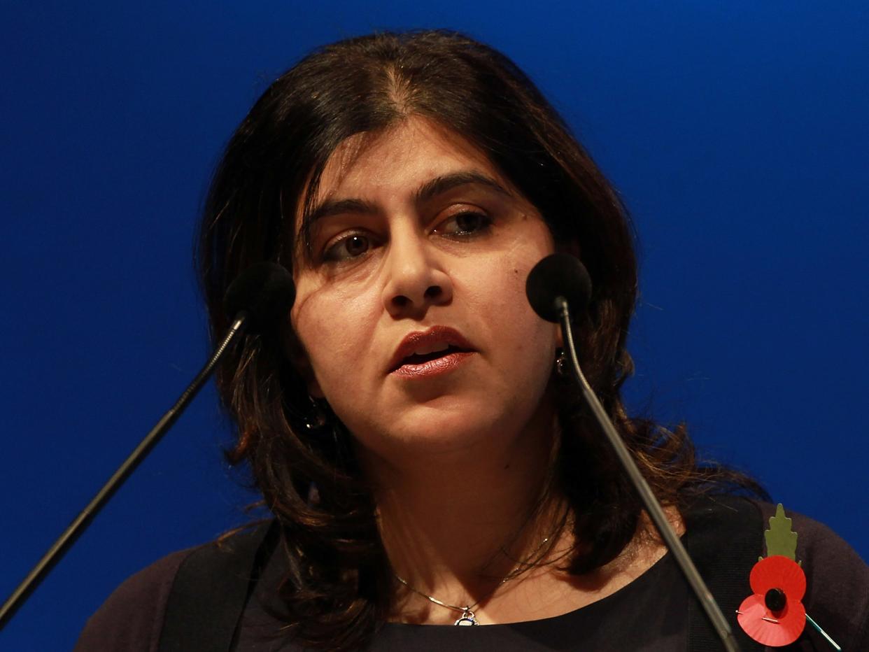 Baroness Warsi speaks during the World Islamic Economic Forum: Getty