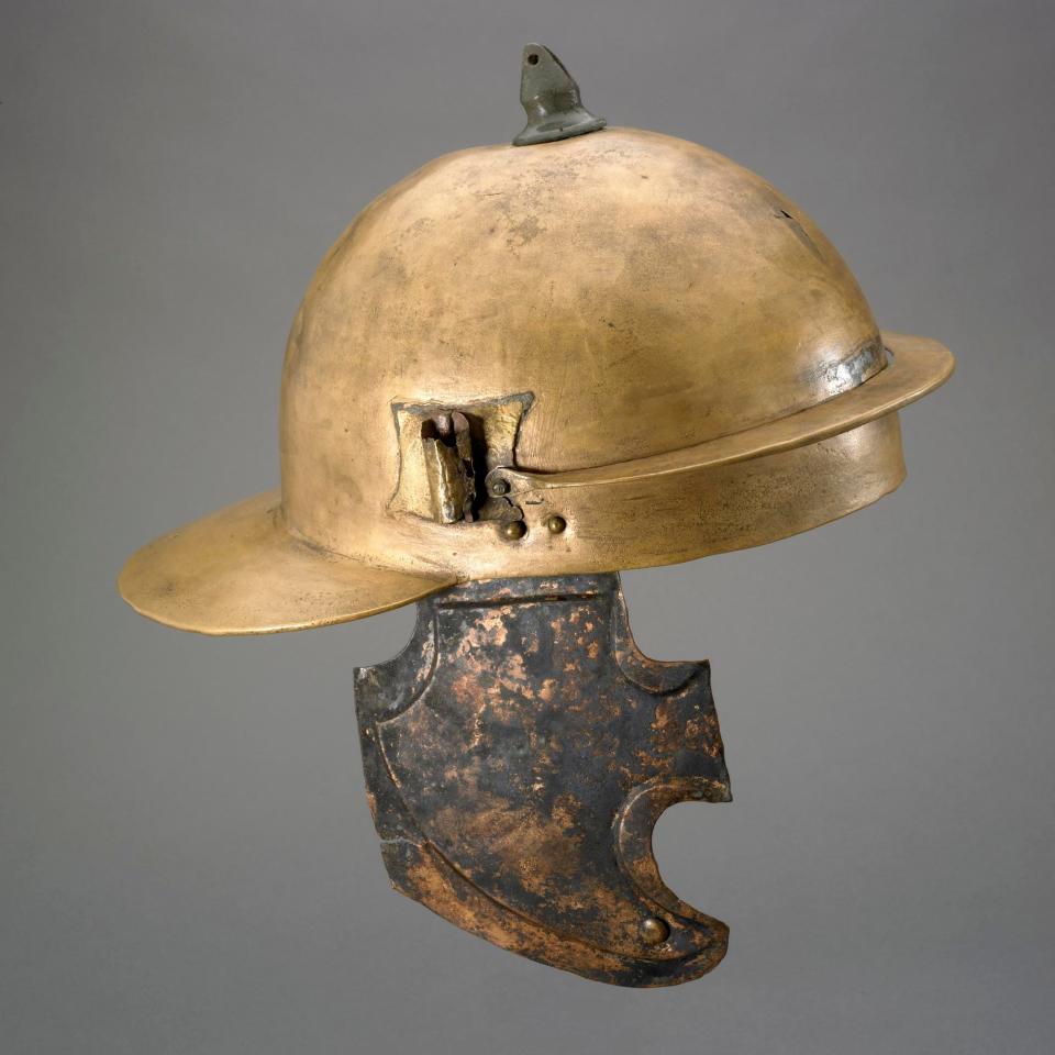 Heads up: a helmet featured in Legion: Life in the Roman Army at the British Museum