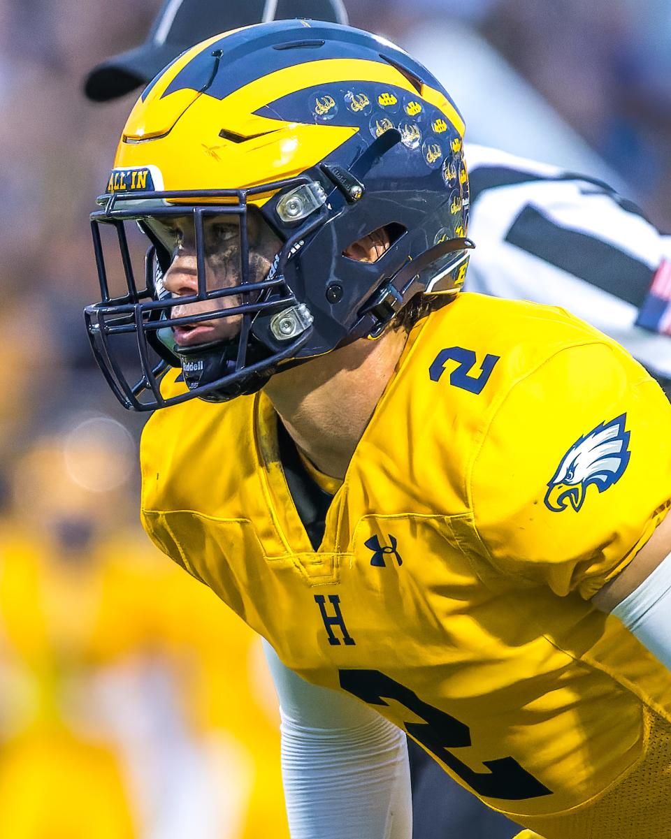 Hartland linebacker Jacob Ross is the 2023 Livingston County football Defensive Player of the Year.