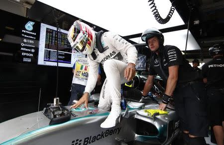 Formula One - F1 - Italian Grand Prix 2015 - Autodromo Nazionale Monza, Monza, Italy - 4/9/15 Lewis Hamilton of Mercedes during practice Mandatory Credit: Action Images / Hoch Zwei Livepic