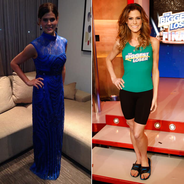 Seit dem "Biggest Loser"-Finale (r.) hat Rachel Frederickson wieder zugenommen (l.) (Bilder: Twitter, Getty Images)