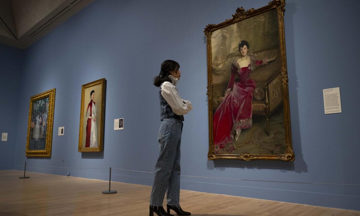 <span>A preview of the Sargent and Fashion exhibition at the Tate Britain gallery in London.</span><span>Photograph: Anadolu/Getty Images</span>