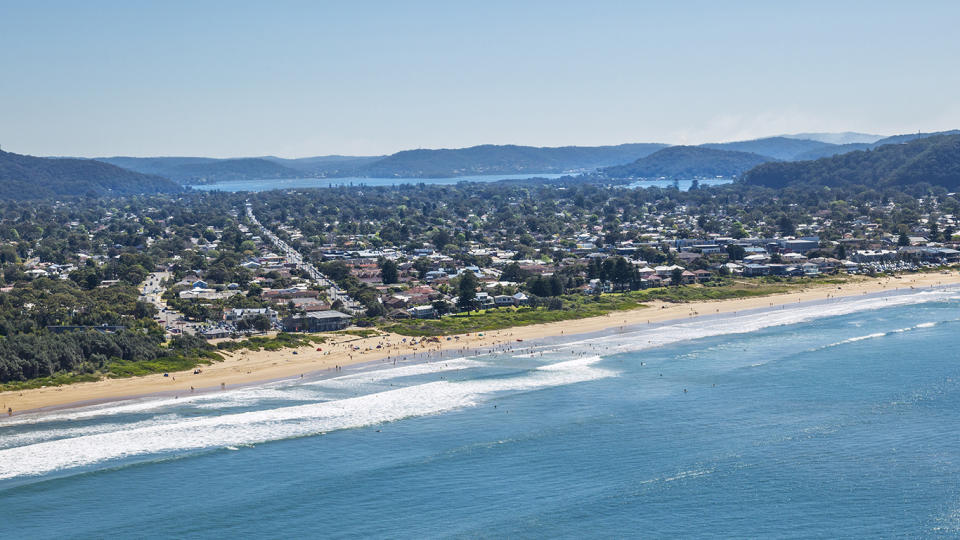 Australia, New South Wales, Central Coast, view of Umina Beach.