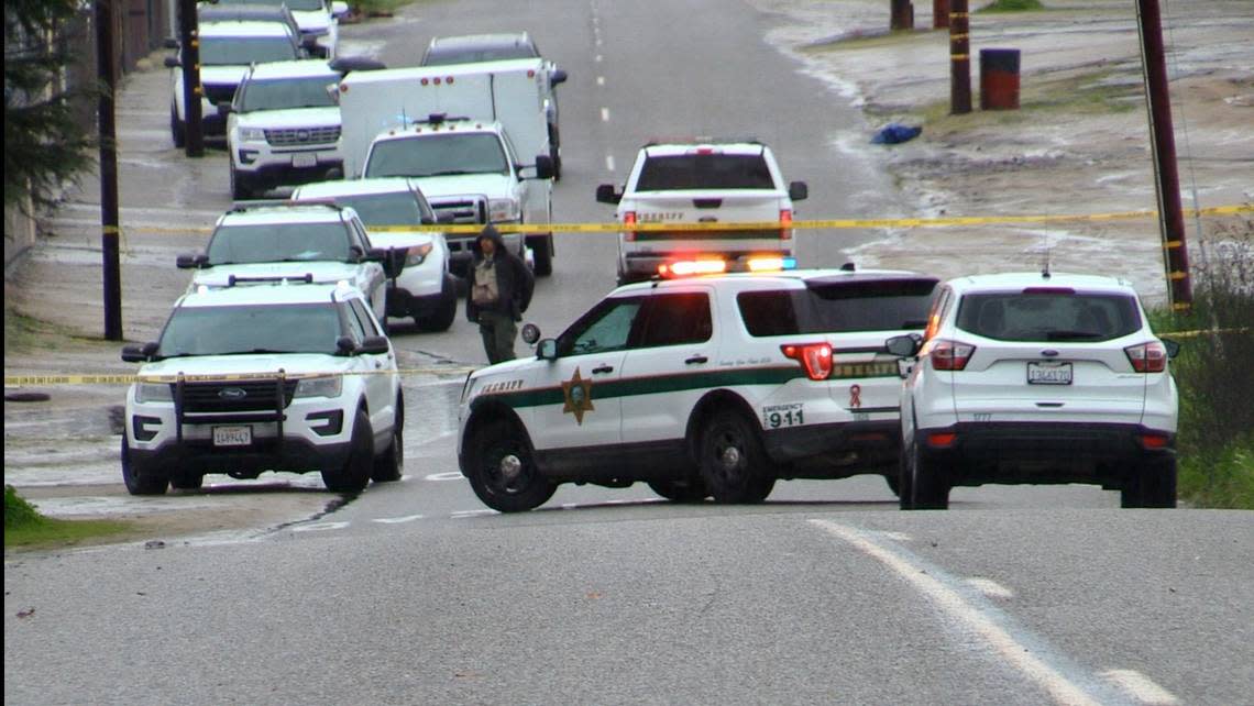 A man was shot and killed in front of a home in Sanger, California on Saturday, March 2, 2024. ANTHONY GALAVIZ/agalaviz@fresnobee.com