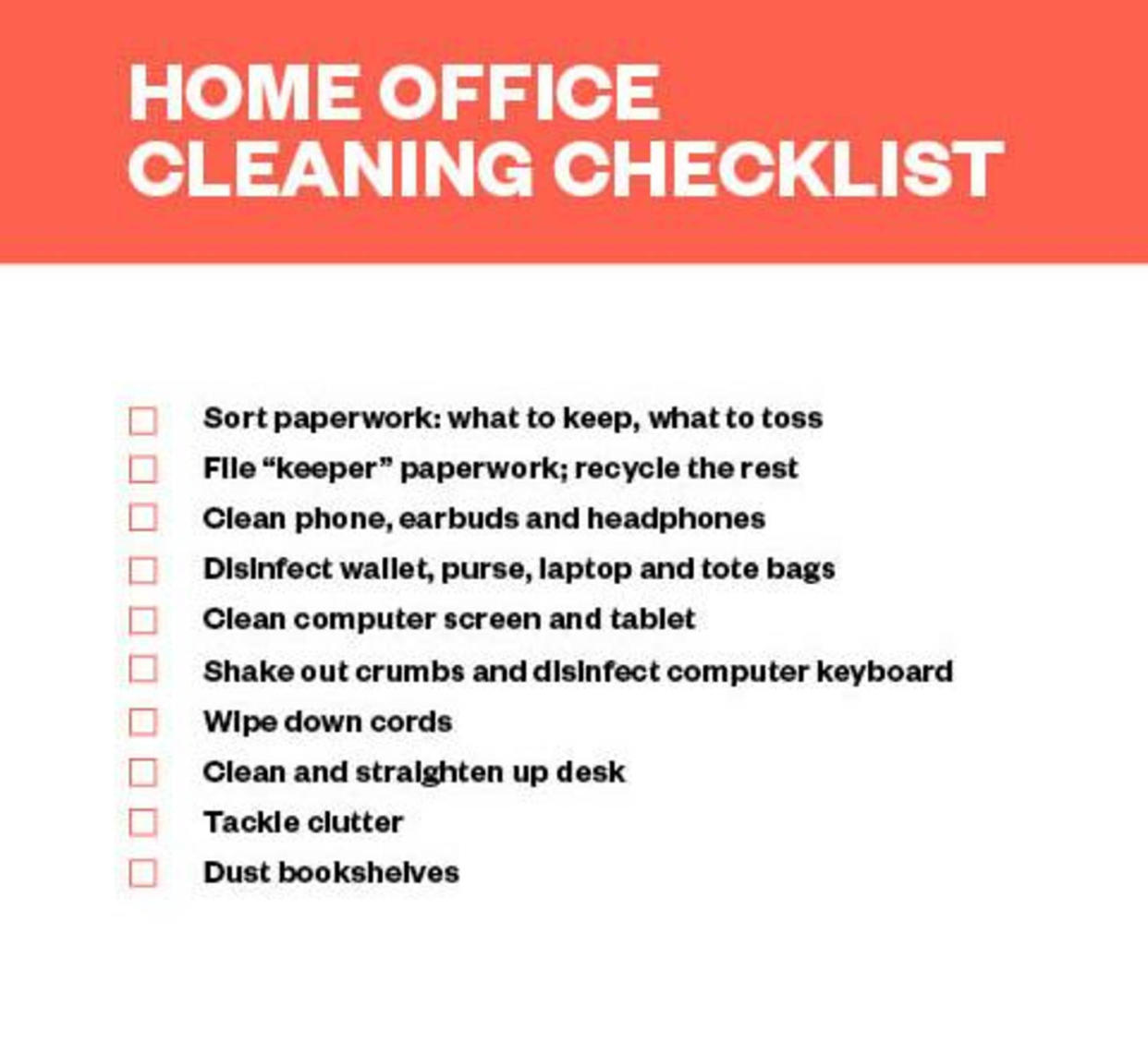 home office cleaning checklist (TODAY Illustration)