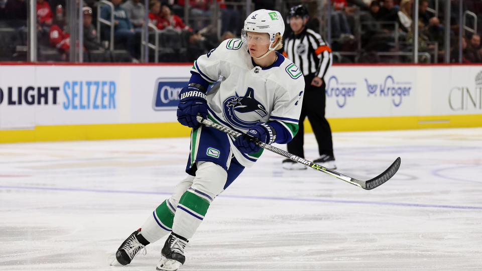 Jack Rathbone is one of the top prospects in the Canucks' system. (Photo by Gregory Shamus/Getty Images)