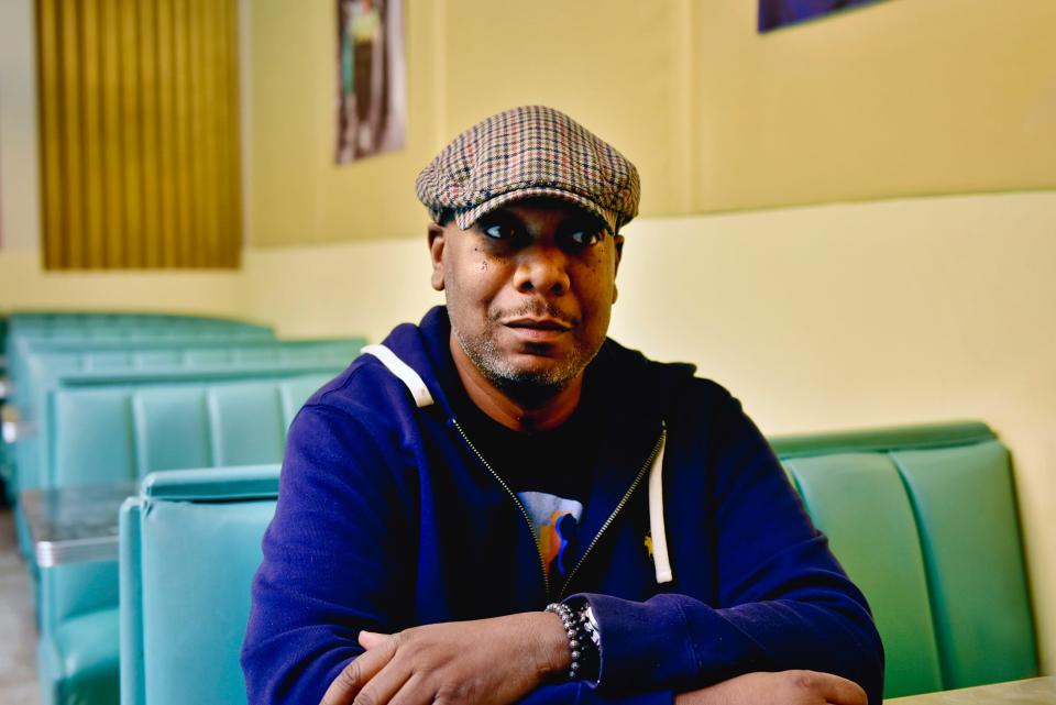 Photo of Marcus Mullings of Fort Lee, who was interviewed at Baumgart's Cafe in Englewood, Tuesday on 04/12/22.