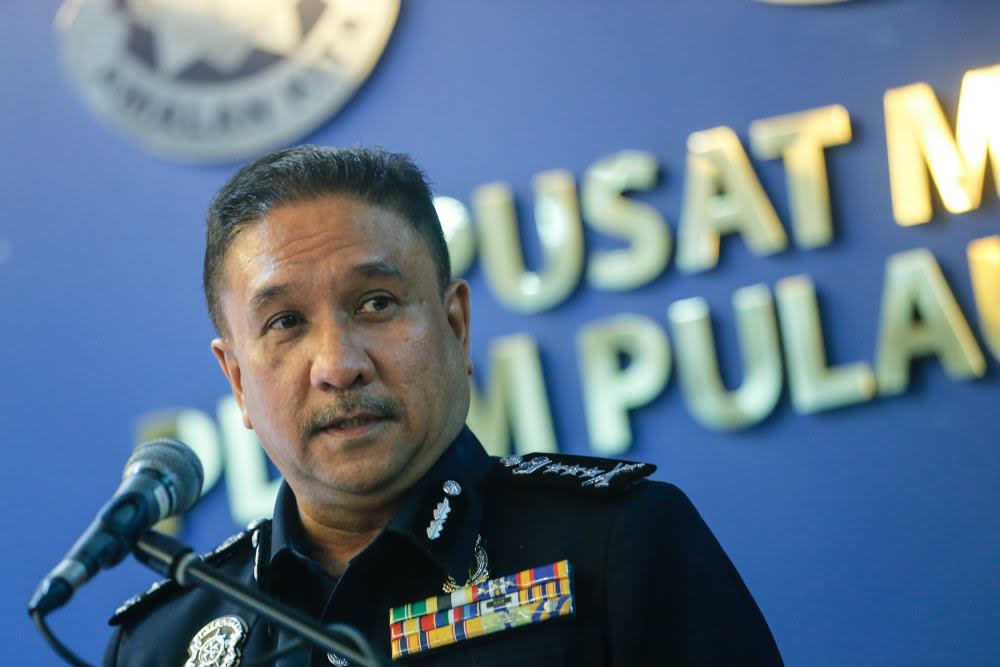 Penang Police Chief Comm Datuk Sahabudin Abd Manan speaks during a press conference in George Town March 27, 2020. ― Picture by Sayuti Zainudin