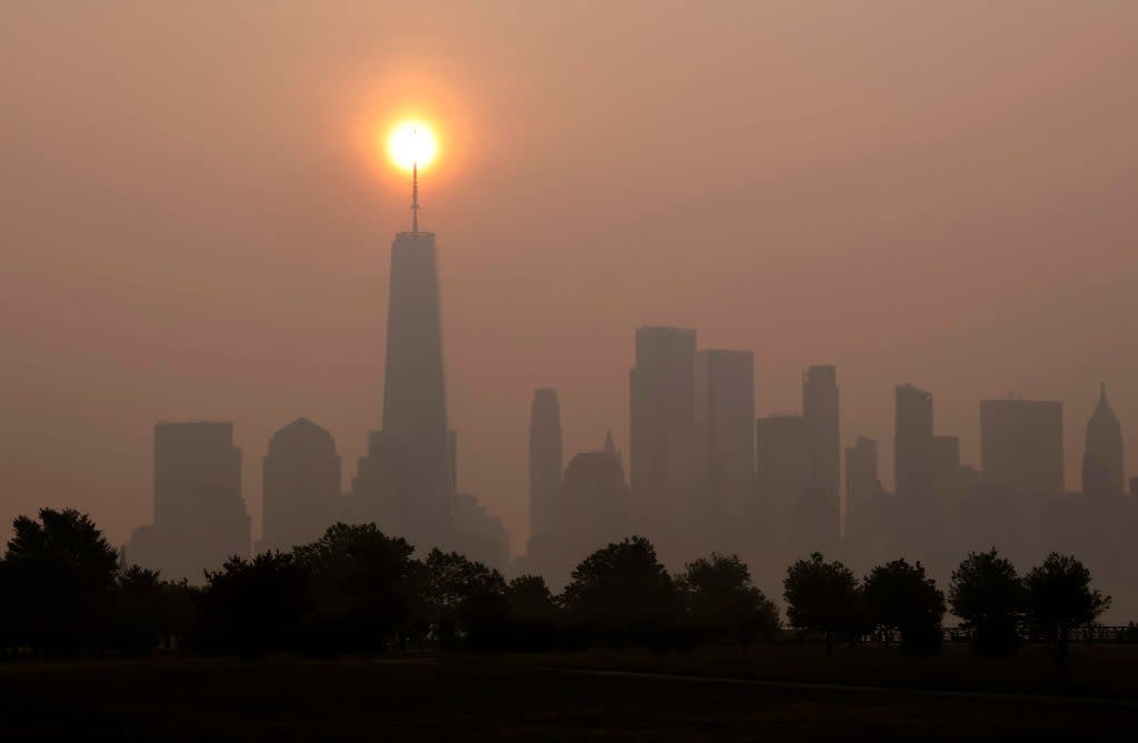 Smokey Sunrise in New York City