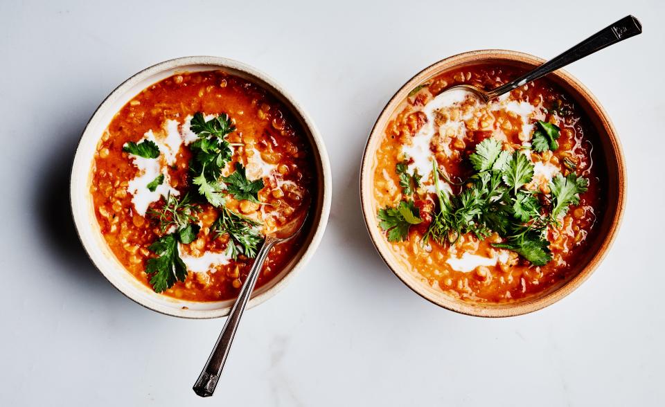 Curried Lentil, Tomato, and Coconut Soup