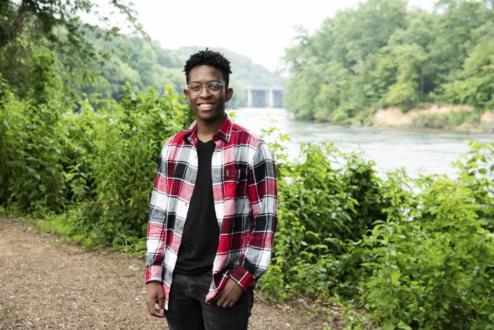 In this June 21, 2020 photo, country rapper Breland poses for a portrait in Atlanta. Black artists say the country music industry still needs to do the hard work of addressing the systematic racial barriers that have been entrenched in country music for decades. The genre has historically been marketed to white audiences and reinforced white male artist stereotypes. (Photo by Paul R. Giunta/Invision/AP)