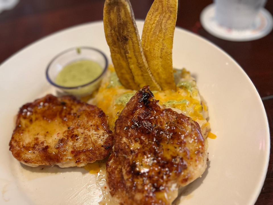 chicken on plate at bahama breeze