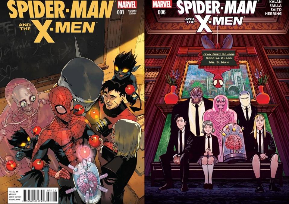 Cover art for the Spider-Man and the X-Men comic book series.