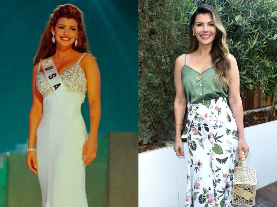 A side-by-side of Ali Landry in 1996 and 2022.