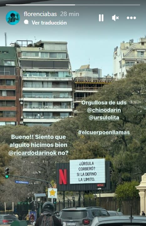 El posteo que Florencia Bas realizó en sus historias de Instagram