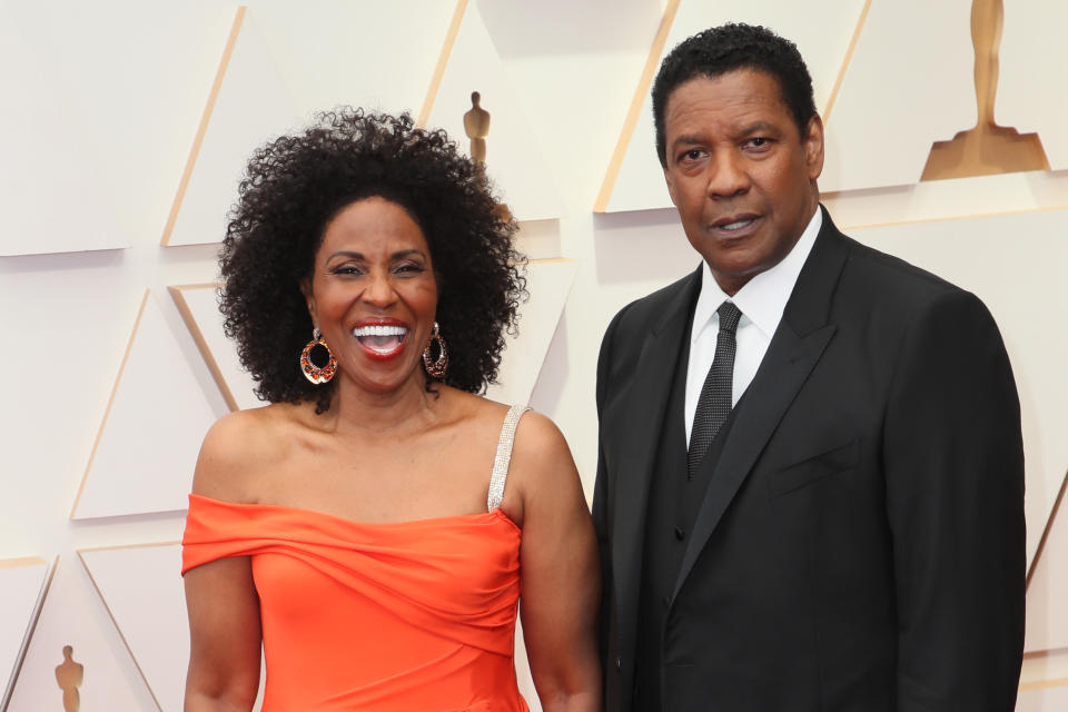 Pauletta and Denzel Washington at the 94th annual Academy Awards