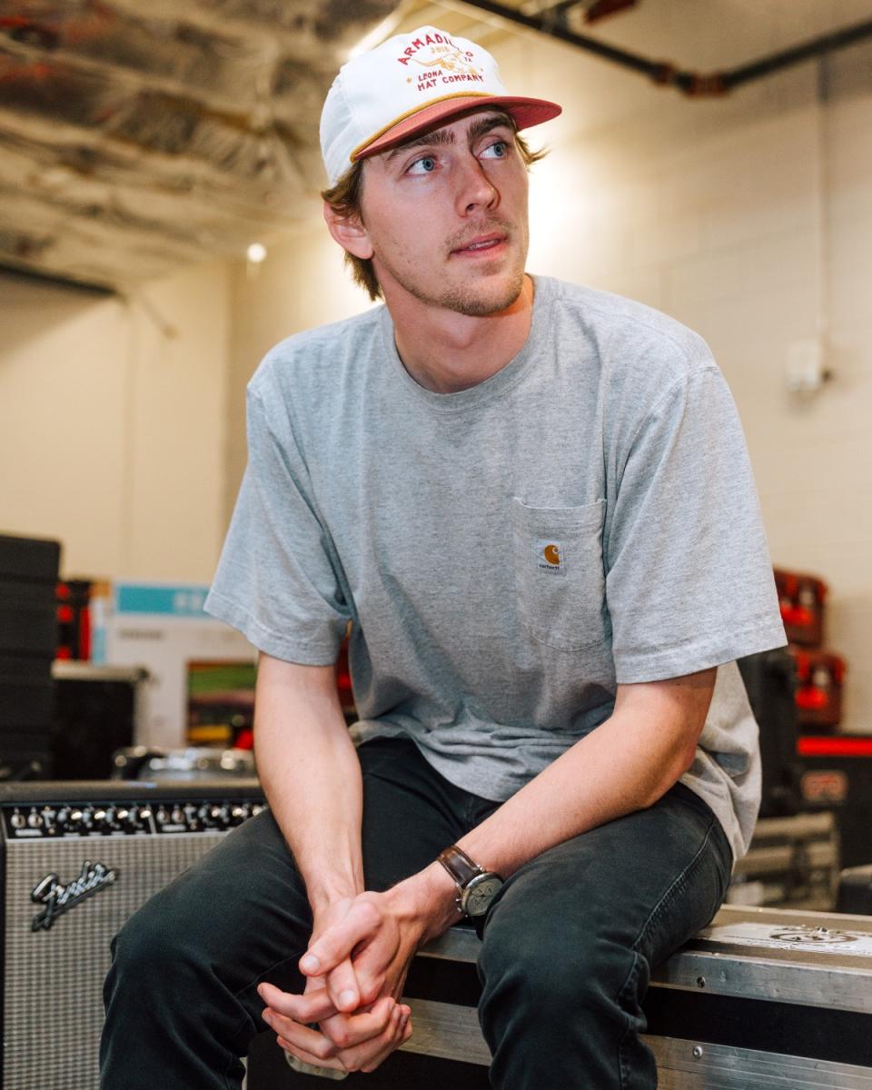 Dylan Gossett backstage at Rolling Stone’s Future of Music Showcase at SXSW in Austin. Photo: Dusana Risovic