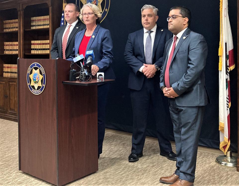 Shasta County District Attorney Stephanie Bridgett announced a $50 million civil settlement over the 2020 Zogg Fire with PG&E on Wednesday, May 31, 2023.