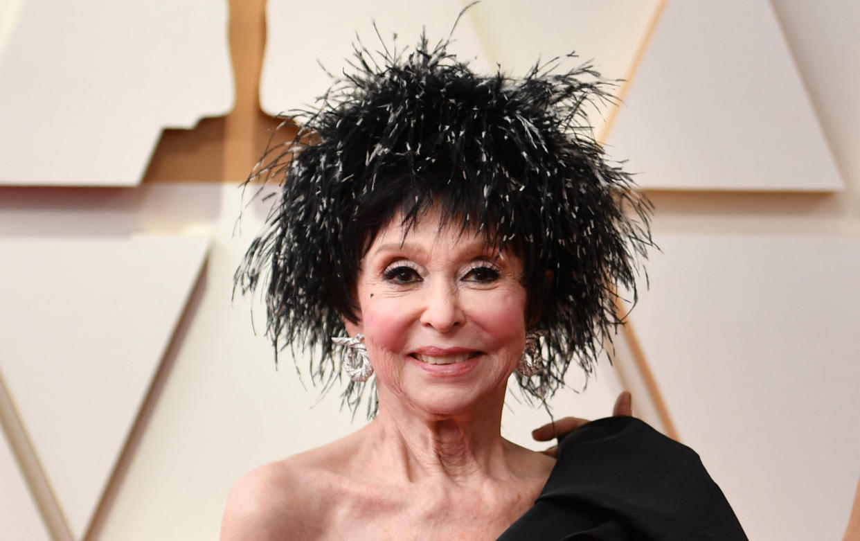 Puerto Rican actress Rita Moreno attends the 94th Oscars at the Dolby Theatre in Hollywood, California on March 27, 2022. (Photo by ANGELA WEISS / AFP) (Photo by ANGELA WEISS/AFP via Getty Images)