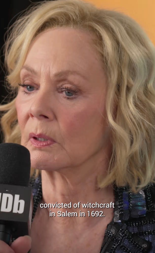 Jean Smart talking about her ancestor, who was “convicted of witchcraft in Salem in 1692.” IMDB