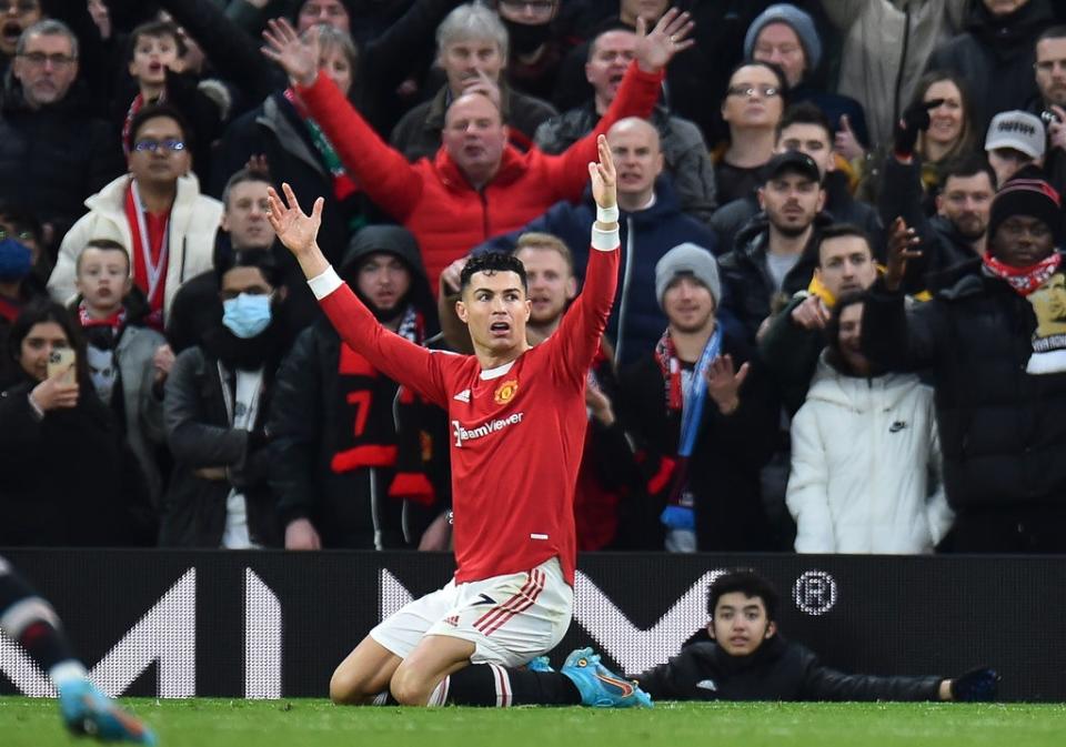 Cristiano Ronaldo appeals for a penalty to no avail (EPA)