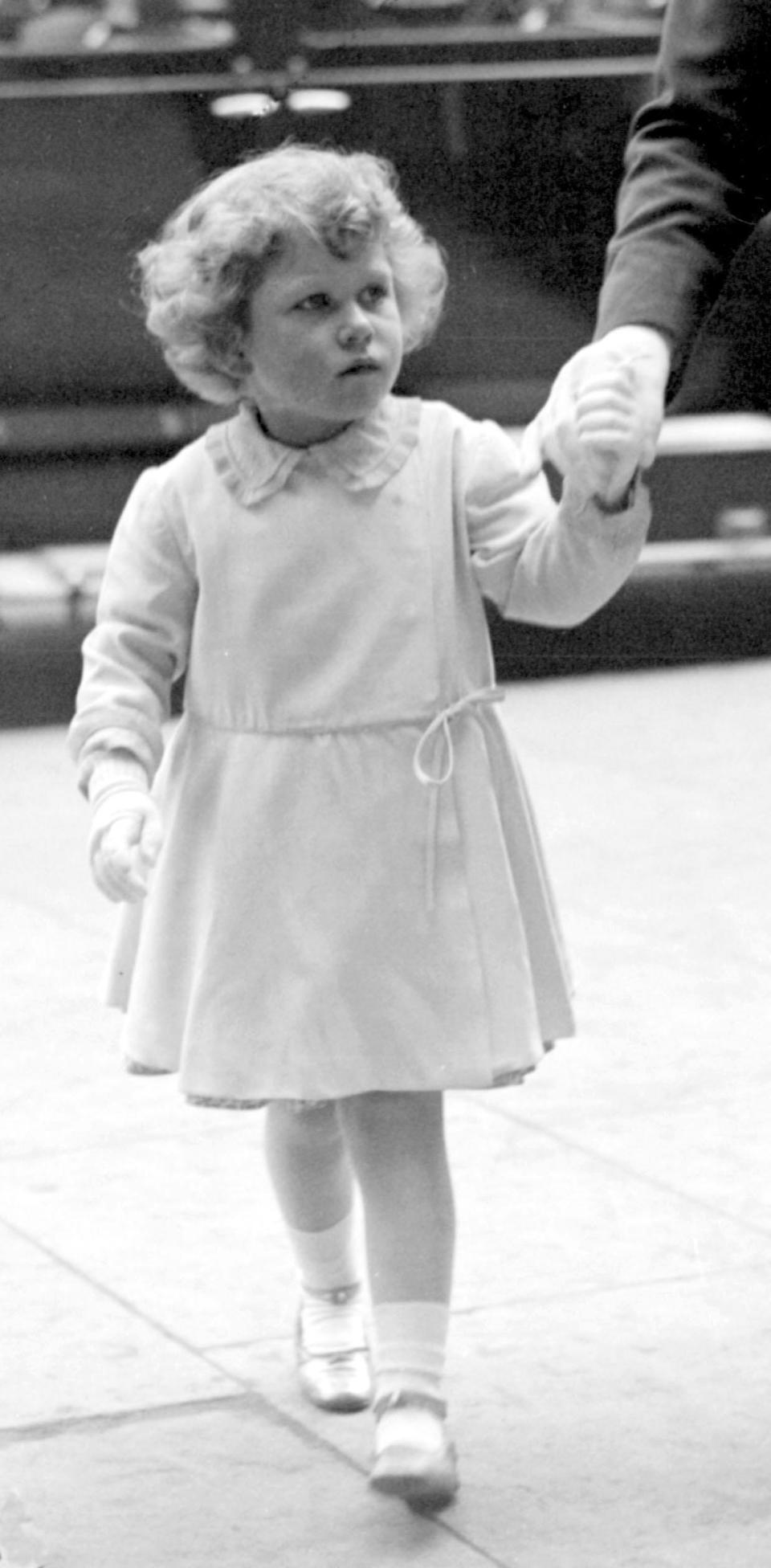 <p>Princess Elizabeth arrives at the Royal Tournament, at Olympia, London (PA Archive) </p>