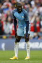 Britain Football Soccer - Arsenal v Manchester City - FA Cup Semi Final - Wembley Stadium - 23/4/17 Manchester City's Yaya Toure looks dejected Action Images via Reuters / Carl Recine Livepic EDITORIAL USE ONLY. No use with unauthorized audio, video, data, fixture lists, club/league logos or "live" services. Online in-match use limited to 45 images, no video emulation. No use in betting, games or single club/league/player publications. Please contact your account representative for further details.