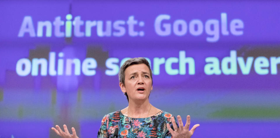 l commissario per la Concorrenza europea, Margrethe Vestager (Photo by Thierry Monasse/Getty Images)