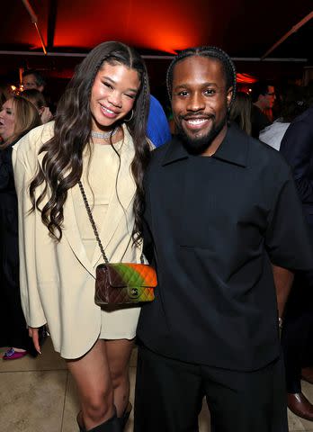 <p>Randy Shropshire/Getty </p> Storm Reid and Shameik Moore