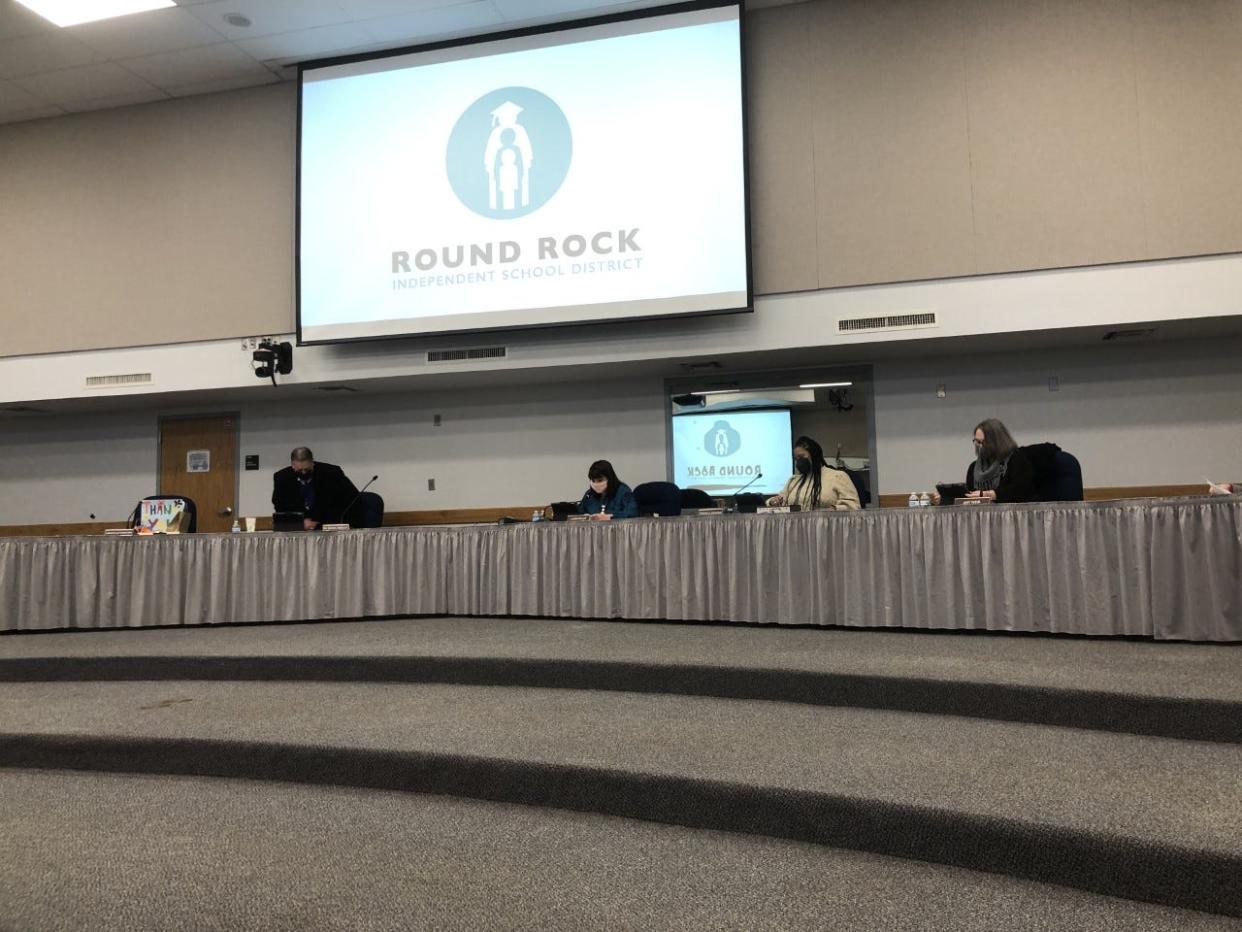 Round Rock school district trustees on Thursday began discussions on naming an interim superintendent after Hafedh Azaiez was placed on paid administrative leave this month.