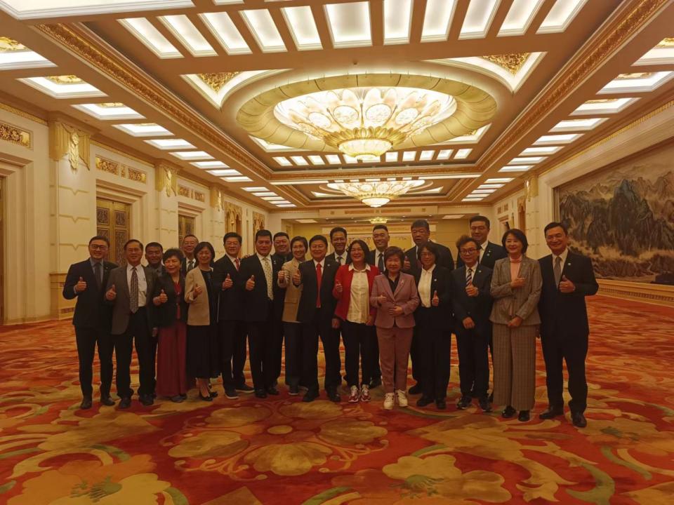 傅崐萁一行27日下午與中國全國政協主席王滬寧會見。傅崐萁辦公室提供
