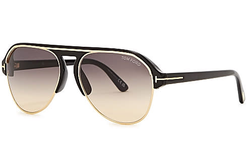 TOM FORD Marshall black aviator-style sunglasses. (Photo: Harvey Nichols)