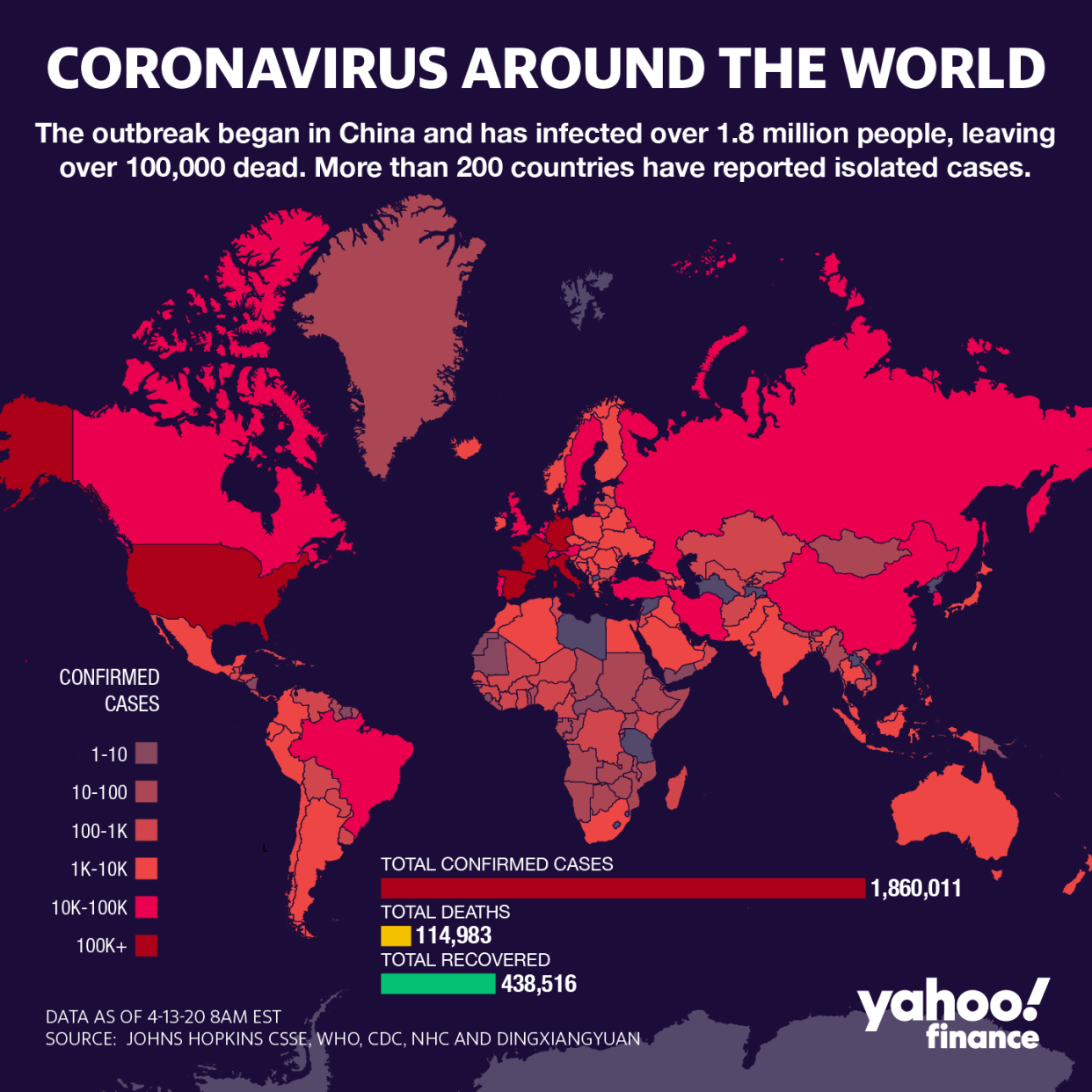 Confirmed coronavirus cases are still on the rise.(David Foster/Yahoo Finance)