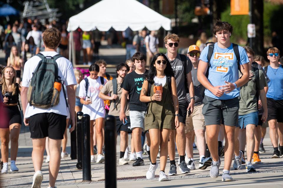 The University of Tennessee at Knoxville started the fall semester Aug. 23 with a record 36,122 students, but the numbers won't be final until the 14th day of the semester. UT estimates a retention rate of students at about 90% - another record.