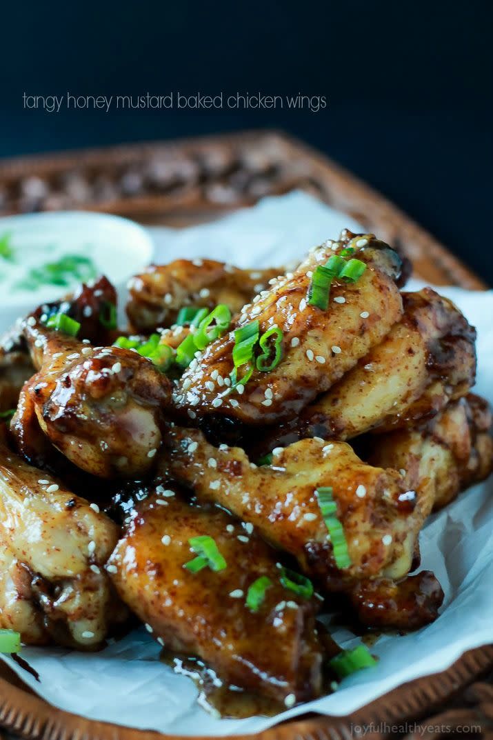 Baked Tangy Honey Mustard Wings